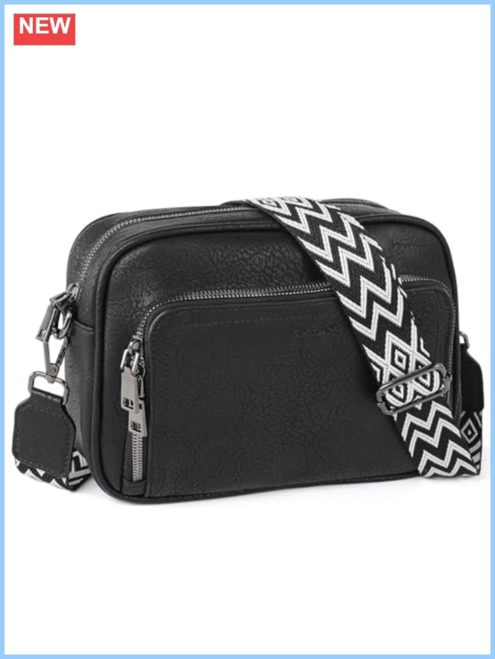 Vegan Leather Crossbody Bag Adjustable Strap Wallet Purse Travel
